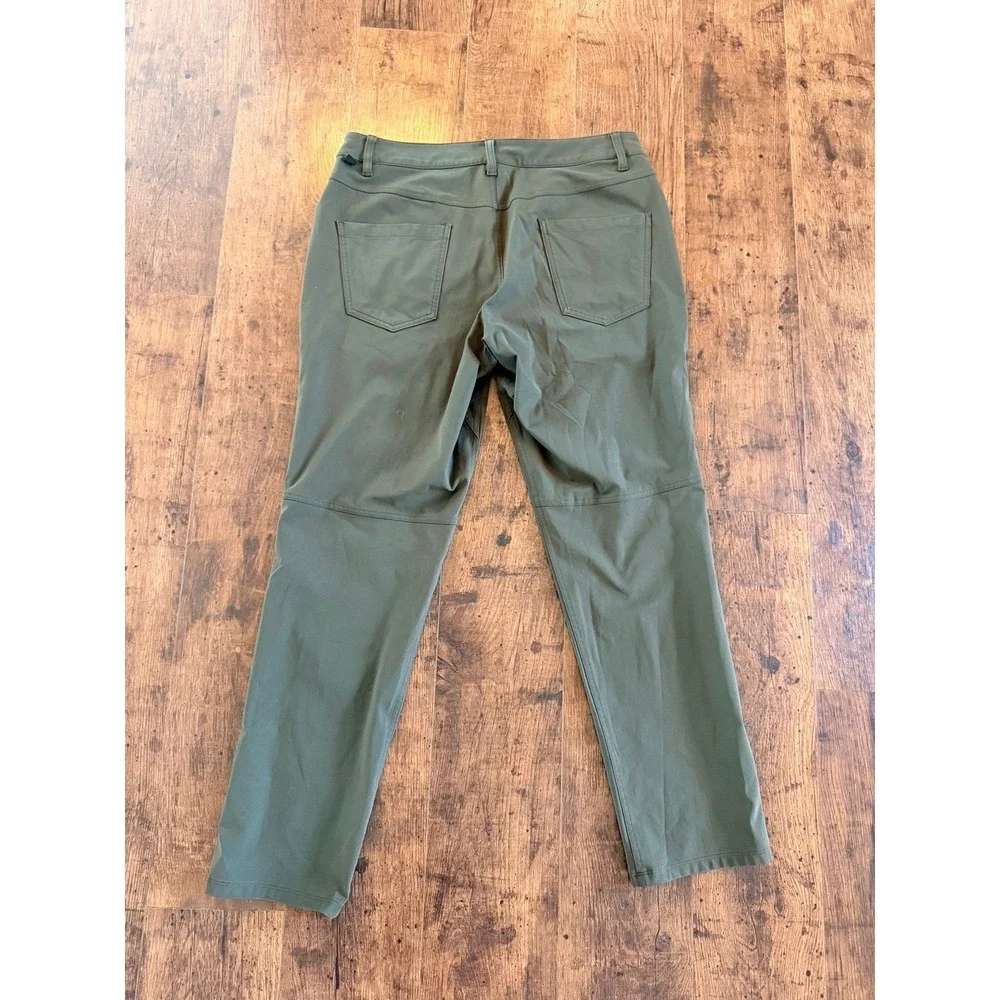 Lululemon ABC Pants Mens 32 Olive Green 5 Pocket Trousers Slim Fit 32x29
